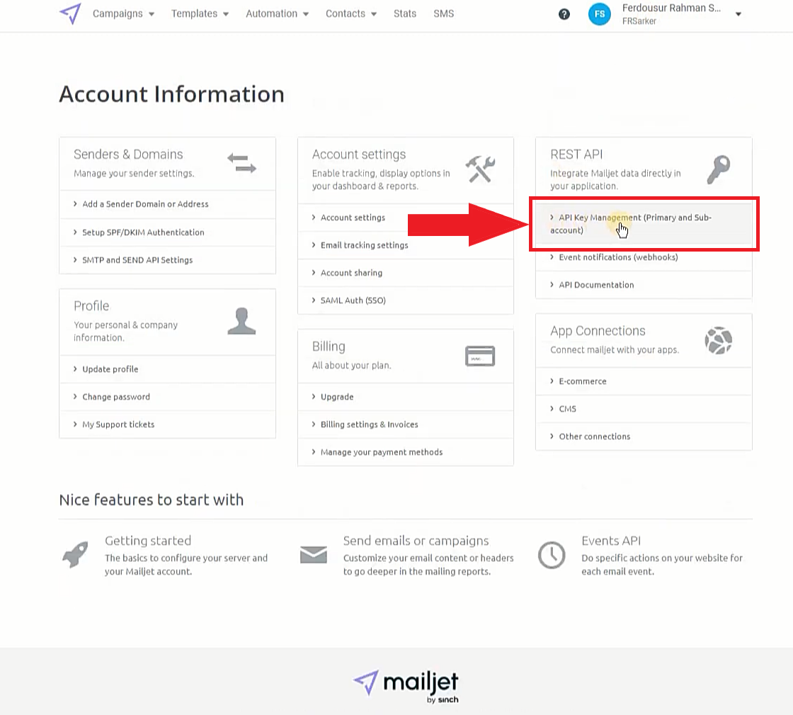 API Key Management (Primary and Sub-account).