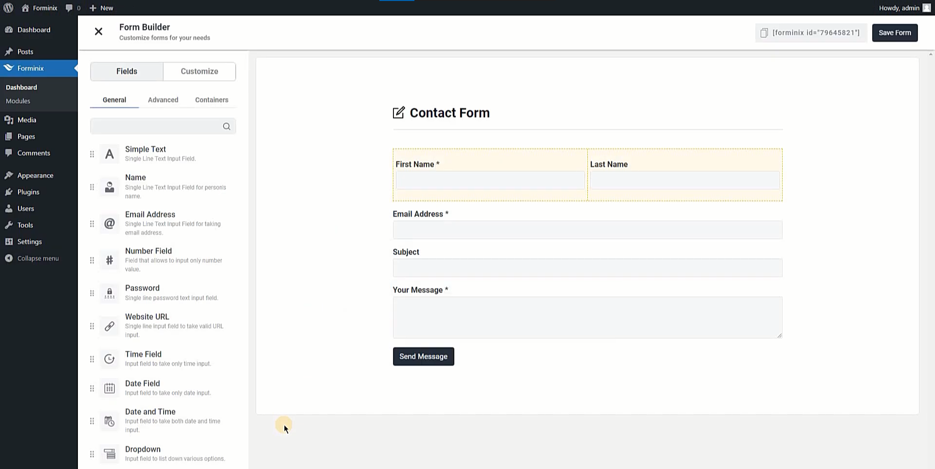 Custom contact form for connecting ActiveCampaign with WordPress form.