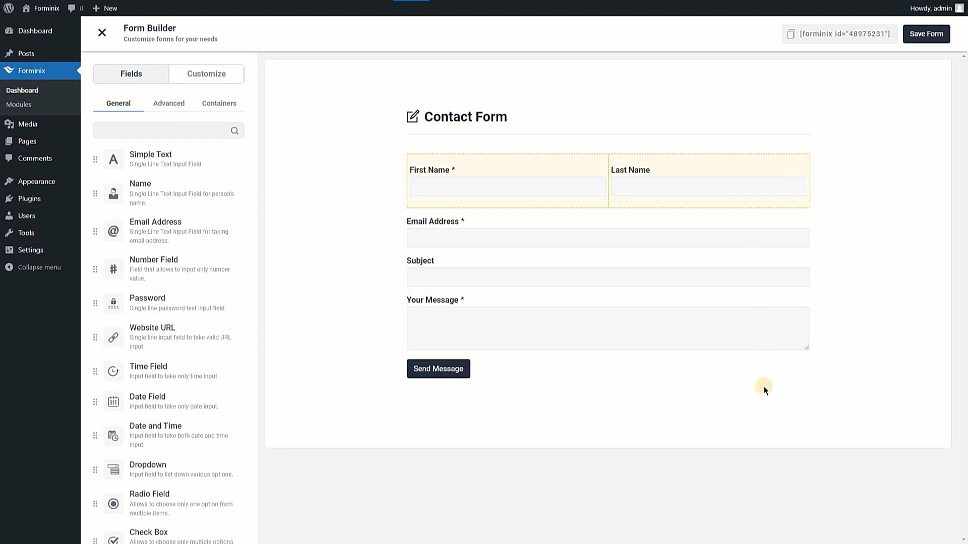 Custom Contact Form