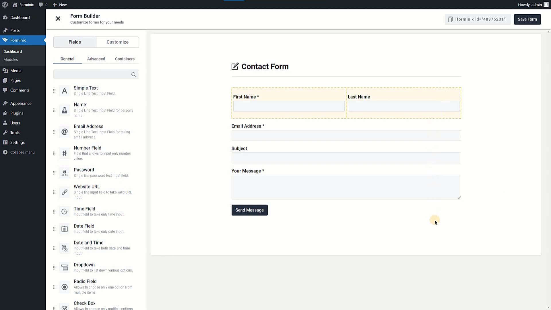 Custom contact form to Connect Sendinblue with WordPress.