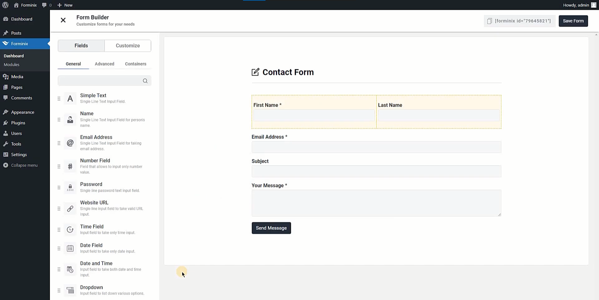 Custom contact form for connecting HubSpot with WordPress form.